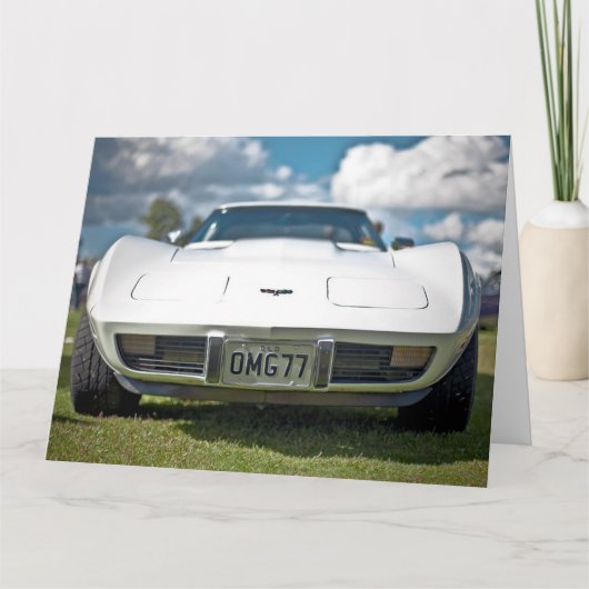 SPORTS CAR CLASS ACT BIRTHDAY big greeting card カード (正面)