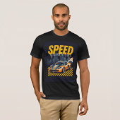 Sports car & cute cat design t-shirt tシャツ (正面フル)