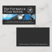 Sports Car | Performance Autos | Repair  名刺 (正面/裏面)