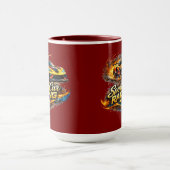 Sports Car Racing Fire Graphic Combo Coffee Mug マグカップ (中央)