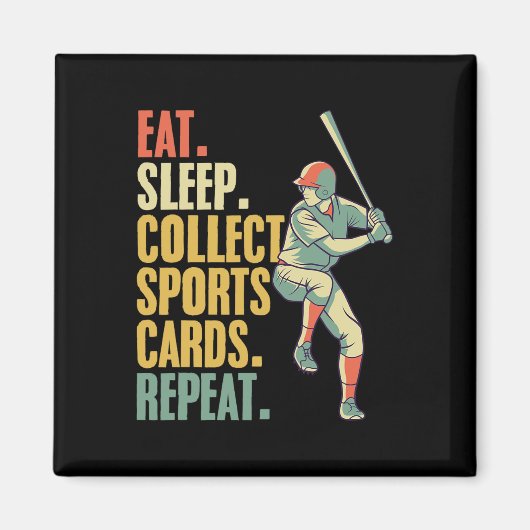 Sports Card Collecting Basketball Baseball Card Co マグネット (正面)