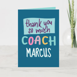 Sports Coach Appreciation Card, Thank You Card 案内状