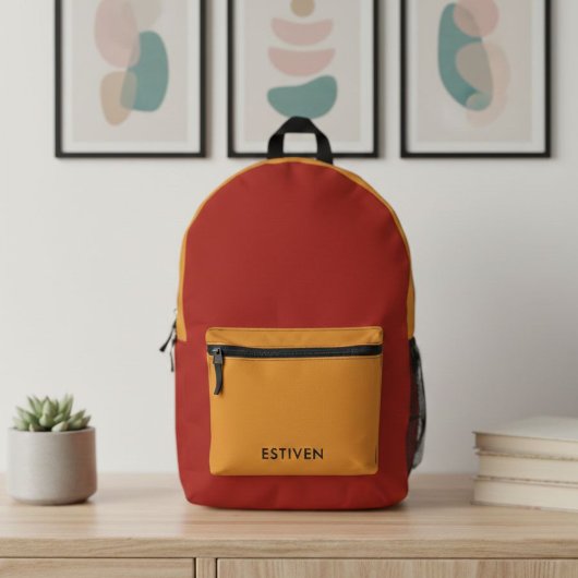 Sports Dynamic Bicolor Soccer Backpack - Cool プリントバックパック