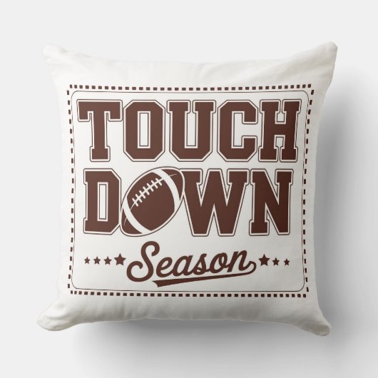 Sports Fan Football Throw Pillow クッション (正面)