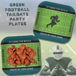 Sports Game Day Tailgate Football Field ペーパープレート