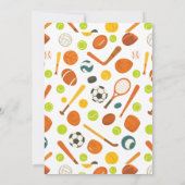 Sports Game Time All-Star 7th Birthday Party | Boy 招待状 (裏面)