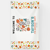 Sports Game Time All-Star Birthday | Kids Sport 横断幕 (縦)