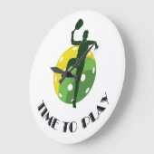 Sports Infusion Pickleball-Inspired ラージ壁時計 (傾斜)