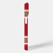 Sports Jersey Redと金ゴールドストライプ名番号 Case-Mate iPhoneケース (裏面 / 右)