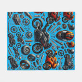 Sports Motorcycles: Speed and Performance フリースブランケット (正面(横))