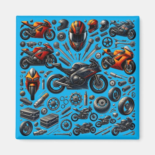 Sports Motorcycles: Speed and Performance マグネット (正面)