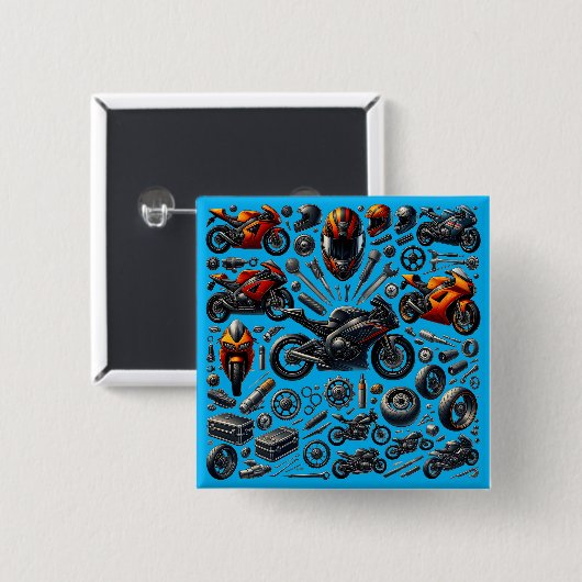 Sports Motorcycles: Speed and Performance 缶バッジ (正面&裏面)