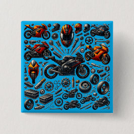 Sports Motorcycles: Speed and Performance 缶バッジ