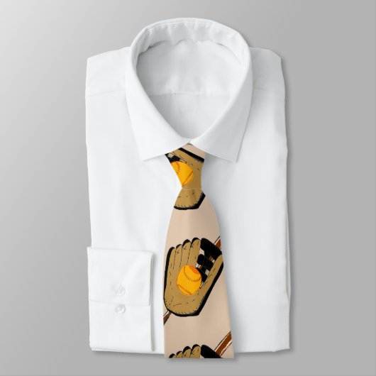 Sports Necktie with Baseball Glove & Bat ネクタイ (タイ)