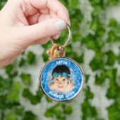 Sports Photo Aqua Blue Swimming Pool Border キーホルダー (手)