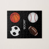 " SPORTS" PUZZLE WITH CHILDS NAME. ジグソーパズル (横)