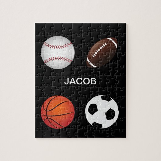 " SPORTS" PUZZLE WITH CHILDS NAME. ジグソーパズル (縦)
