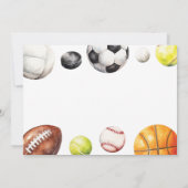 Sports Rookie Year Boy 1st Birthday Photo サンキューカード (裏面)