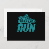 Sports Shoe Run Funny Running Sprint Jogging ポストカード (正面/裏面)