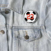 Sports Soccer Ball Player Number Team Spirit Fan 缶バッジ (インサイチュ)
