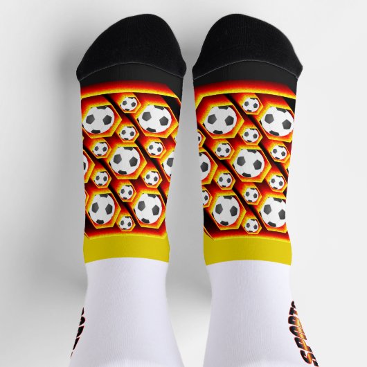 Sports - Sportsocken Deutschland - verrückt? ソックス (上部)