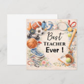 Sports Teacher Thank You Gift End of School Year (正面/裏面)