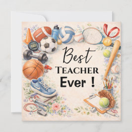 Sports Teacher Thank You Gift End of School Year