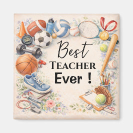 Sports Teacher Thank You Gift End of School Year マグネット