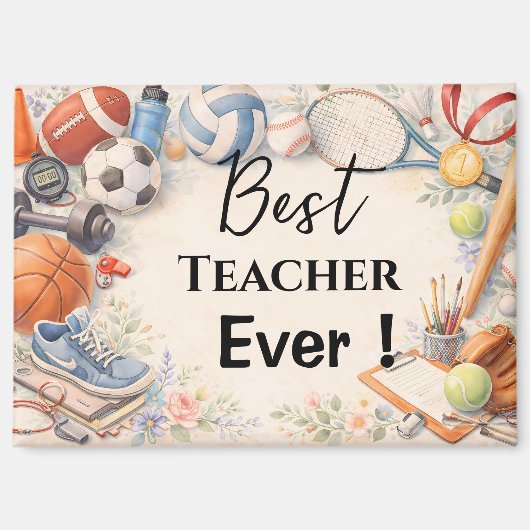 Sports Teacher Thank You Gift End of School Year マグネット (正面)