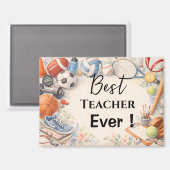 Sports Teacher Thank You Gift End of School Year マグネット (正面/裏面)