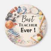Sports Teacher Thank You Gift End of School Year マグネット (正面)