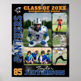 Sports Team High School Senior Picture Collage ポスター