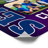 Sports Team Senior Night Custom Photo Collage ポスター (角)