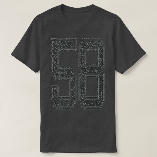 Sports TeamNumber 58Year 1958Midnight Black914 Tシャツ (デザイン正面)