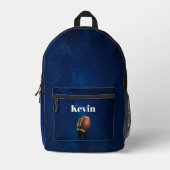 Sports themed Personalized backpack - Football プリントバックパック (正面)