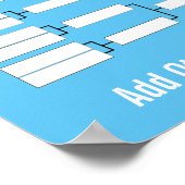 Sports Tournament Bracket - Blue 32 teams ポスター (角)