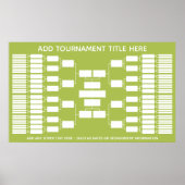 Sports Tournament Bracket for 64 Teams ポスター (正面)