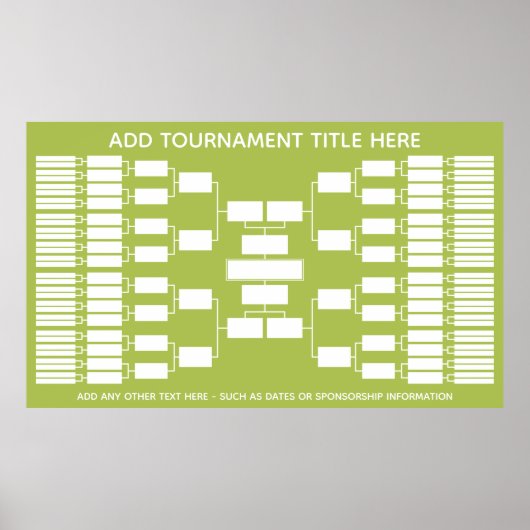 Sports Tournament Bracket for 64 Teams ポスター (正面)