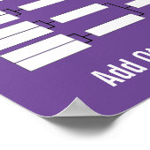 Sports Tournament Bracket - Purple 32 teams ポスター (角)