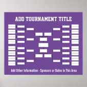 Sports Tournament Bracket - Purple 32 teams ポスター (正面)