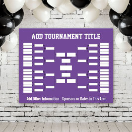 Sports Tournament Bracket - Purple 32 teams ポスター