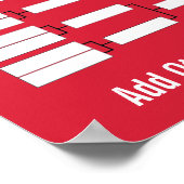 Sports Tournament Bracket - Red 32 teams ポスター (角)