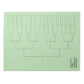 Sports tournament draw template for 32 players ノートパッド (正面)