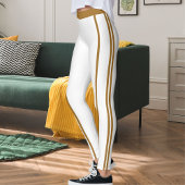 Sports Women Modern Cute Elegant Classic Stripes  レギンス