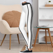 Sports Women Modern Cute Elegant Classic Stripes レギンス