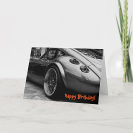 Sportscarハッピーバースデーグリーティングカード カード