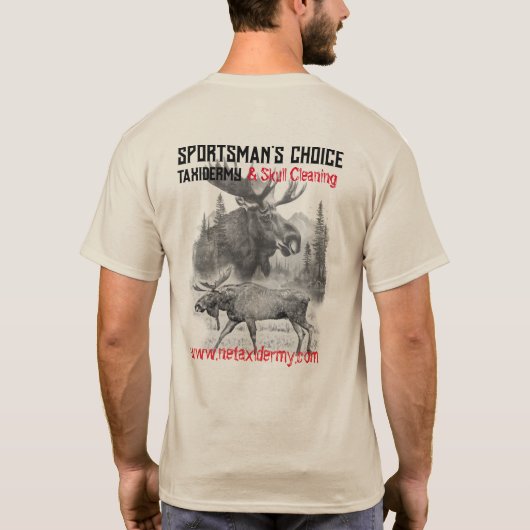 Sportsman's Choice Taxidermy Moose T-Shirt Tシャツ (裏面)