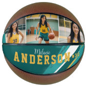 Sporty 3フォトコラージプレーヤー名とチーム番号 バスケットボール (正面)