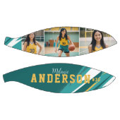 Sporty 3フォトコラージプレーヤー名とチーム番号 バスケットボール (パネル)