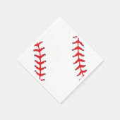 Sporty-Baseball Classic Red & White Sports Themed スタンダードカクテルナプキン (角)